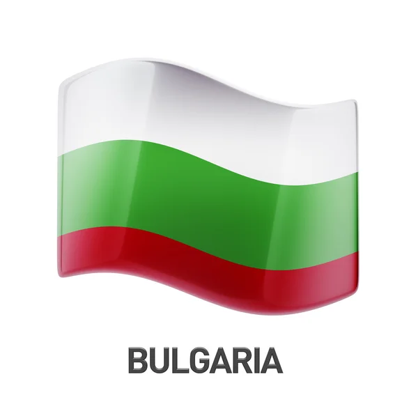 Значок флага Болгарии — стоковое фото