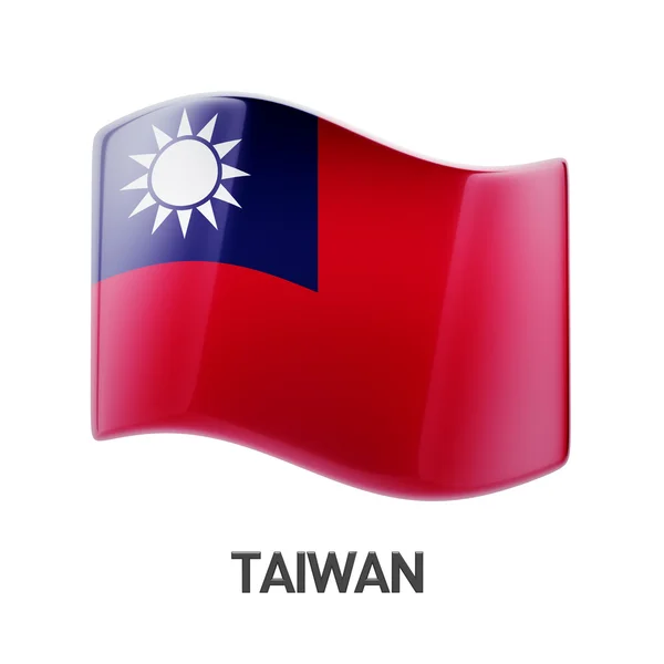 Taiwan flaggikonen — Stockfoto
