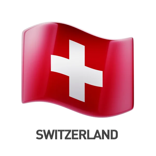 Schweiz flaggikonen — Stockfoto