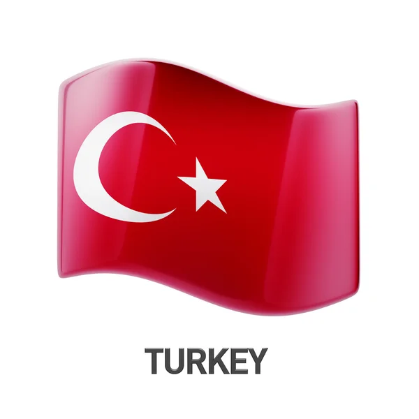 Turkey Flag Icon — Stock Photo, Image