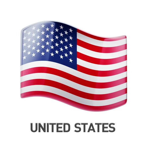 Ηνωμένες Πολιτείες εικονίδιο σημαίας — Φωτογραφία Αρχείου