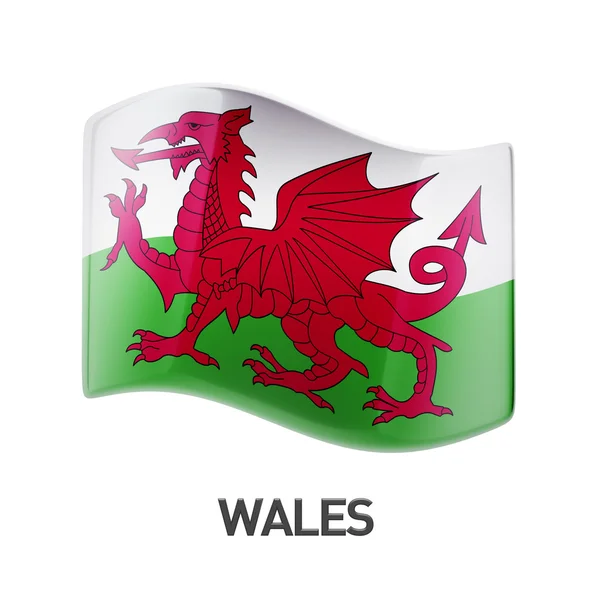 Het pictogram van de vlag van Wales — Stockfoto