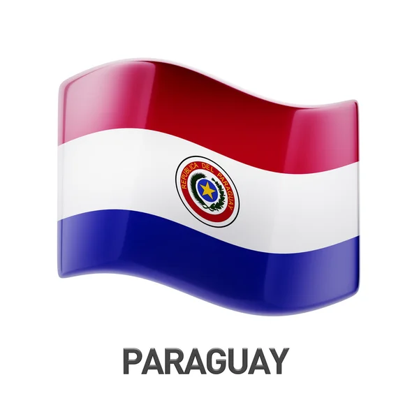 Paraguay bayrak simgesi — Stok fotoğraf