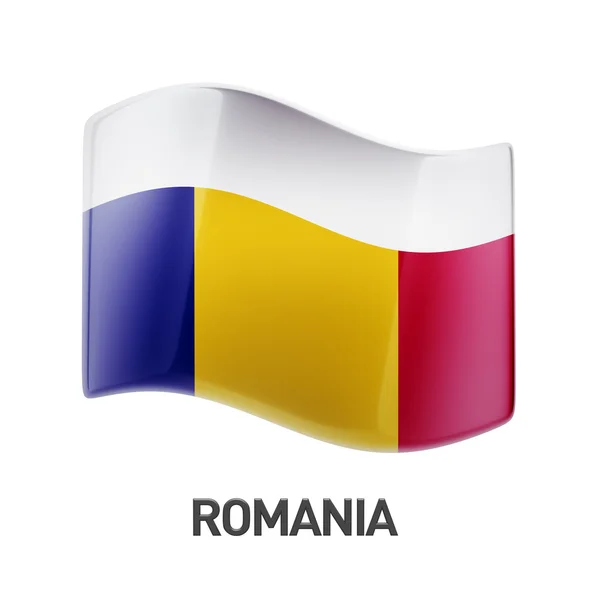 Icône drapeau Roumanie — Photo