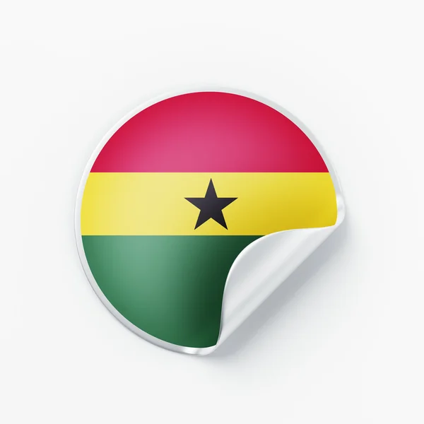 Ghana Flag Icon — Stock Photo, Image