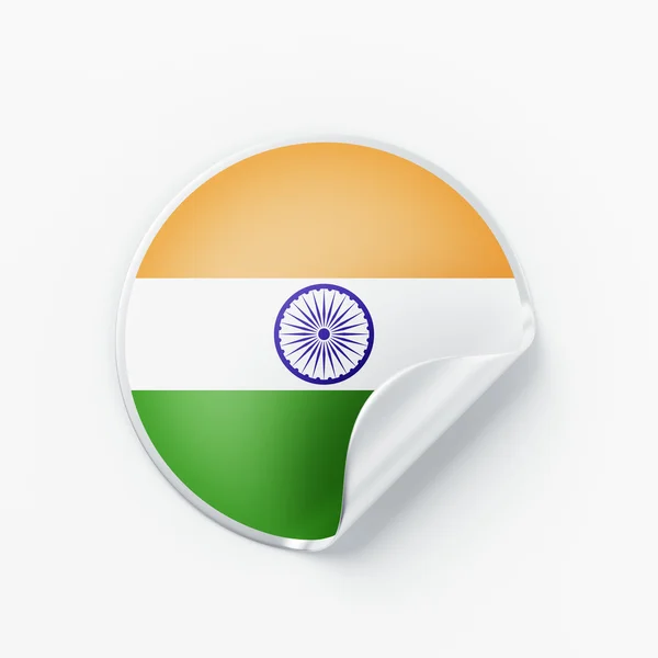 Het pictogram van de vlag van India — Stockfoto