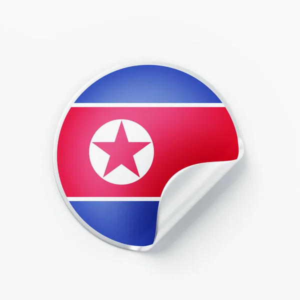 Nordkorea flaggikonen — Stockfoto