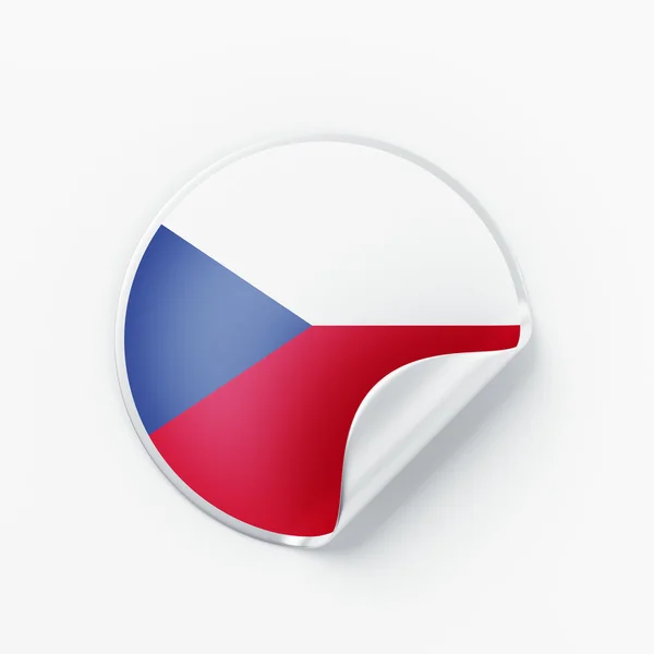 Ícone de bandeira da República Checa — Fotografia de Stock