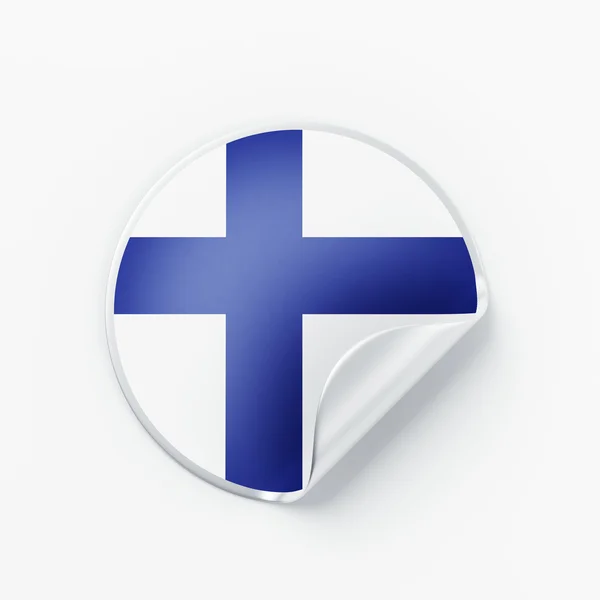 Finlandia flaga ikona — Zdjęcie stockowe