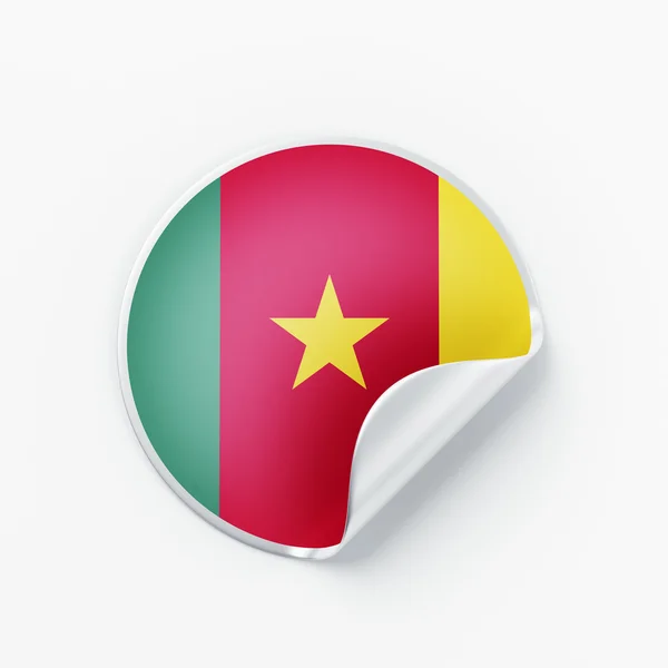 Kamerun flaga ikona — Zdjęcie stockowe