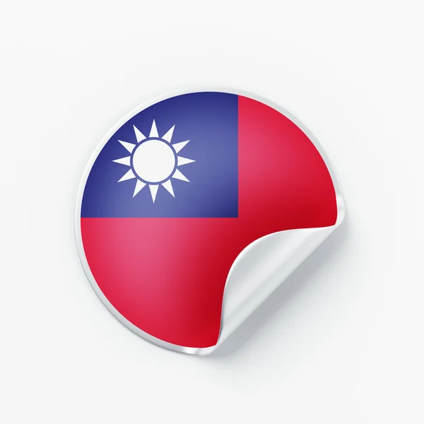 Ícone de bandeira de Taiwan — Fotografia de Stock