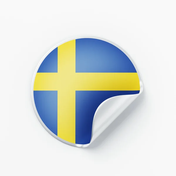 Sverige flaggikonen — Stockfoto