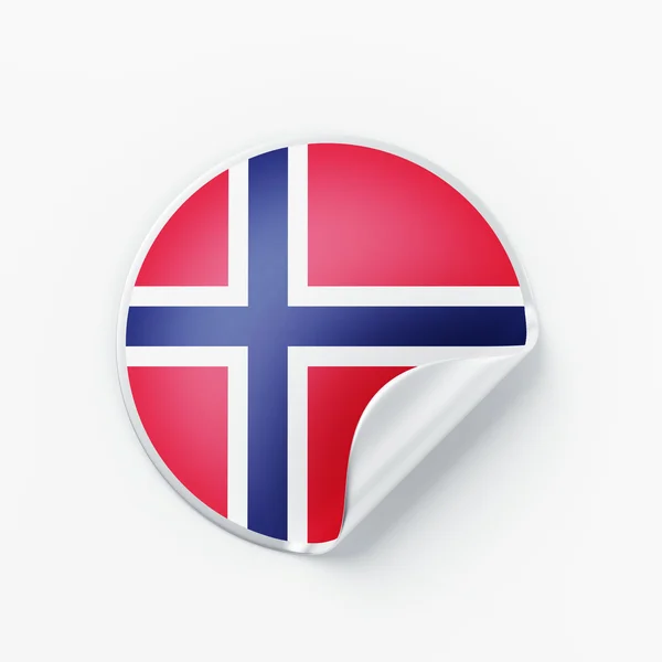 Ikonę flagi Norwegii — Zdjęcie stockowe