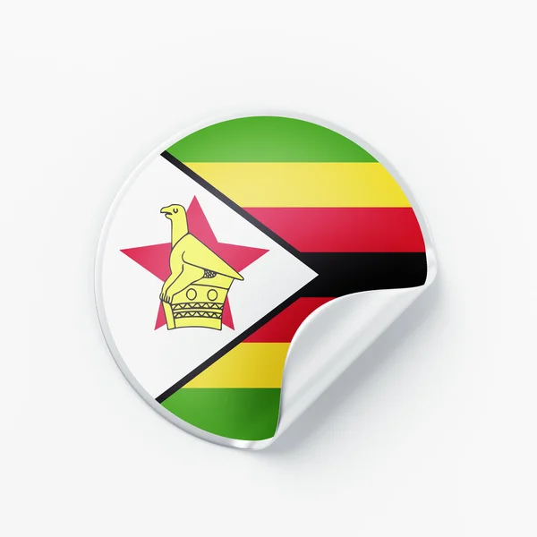 Zimbabwe flaga ikona — Zdjęcie stockowe