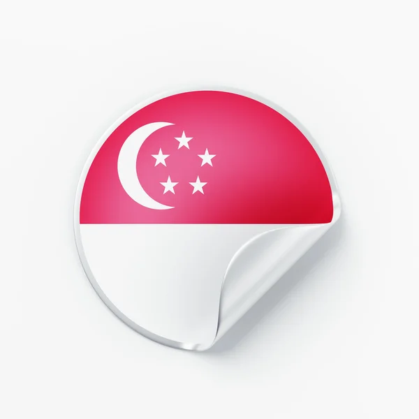 Σιγκαπούρη εικονίδιο σημαίας — Φωτογραφία Αρχείου
