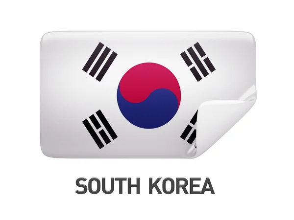 Güney Kore bayrağı simgesi — Stok fotoğraf
