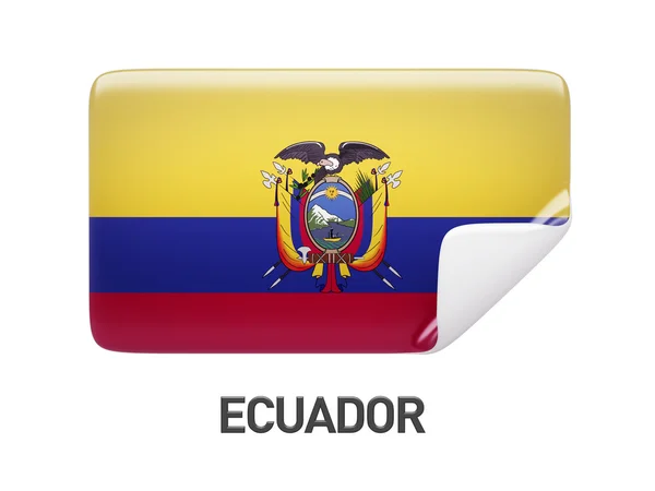 Ícone de bandeira do Equador — Fotografia de Stock