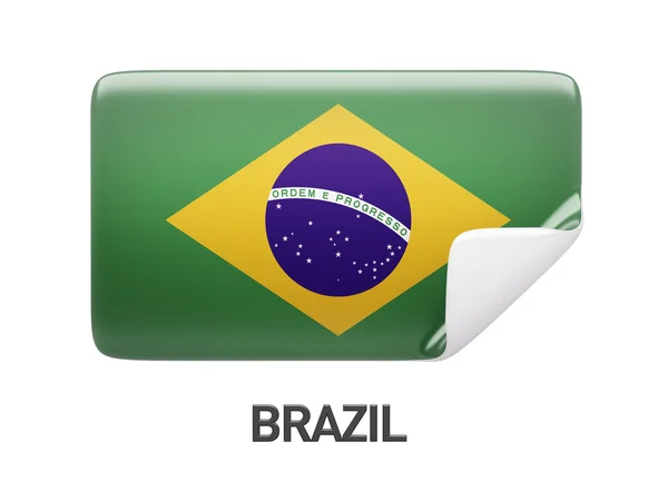 Brazil Flag Icon — Stock Photo, Image