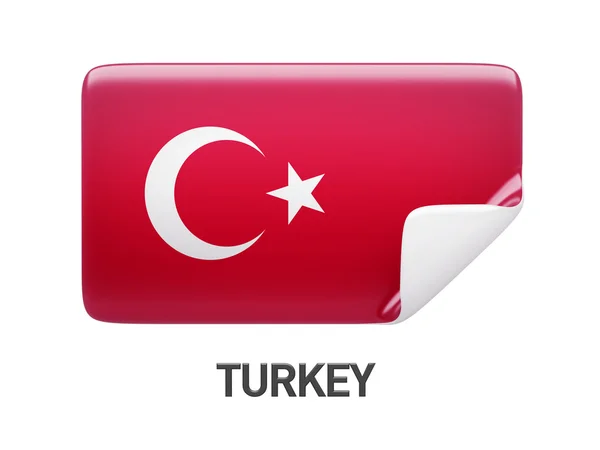 Het pictogram van de vlag van Turkije — Stockfoto