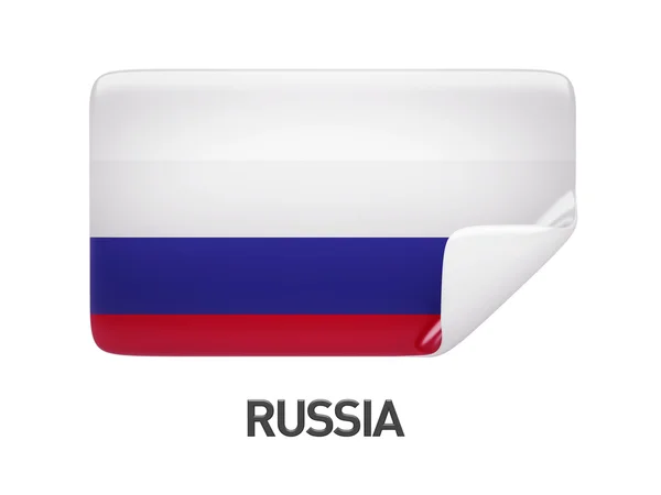Ícone de bandeira Rússia — Fotografia de Stock