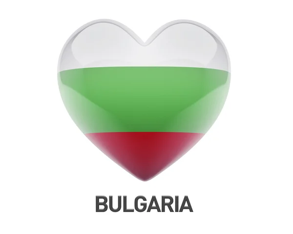 Bulgarische Flagge Herz-Symbol — Stockfoto