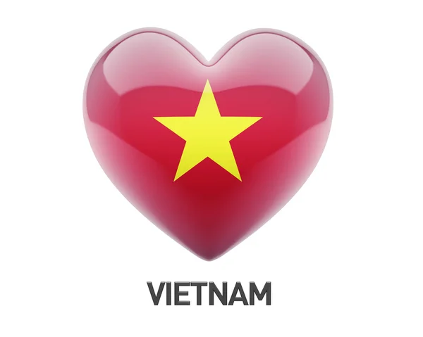 Vietnam vlag hart pictogram — Stockfoto