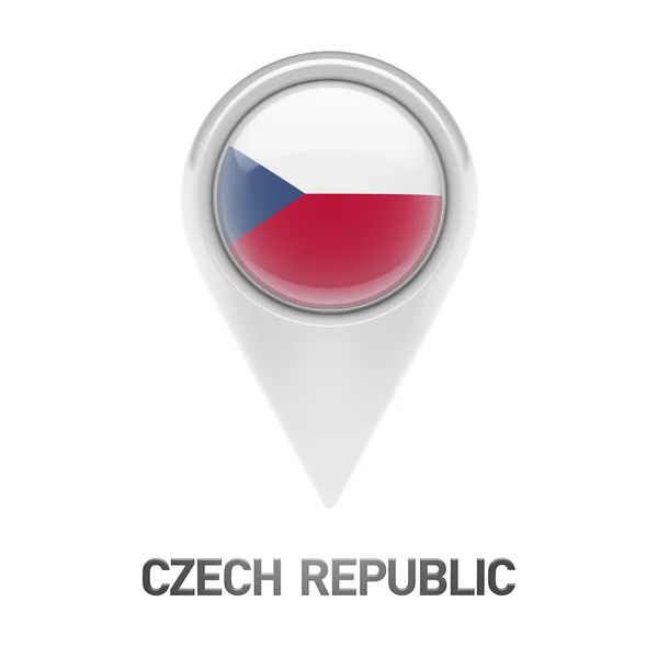 Tsjechisch vlag pictogram — Stockfoto
