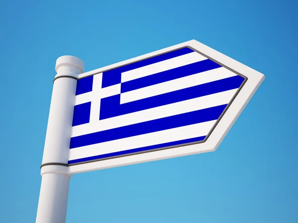 Grekland flaggan tecken — Stockfoto