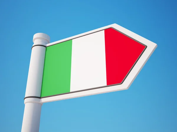 Ιταλία σημαία σημάδι — Φωτογραφία Αρχείου