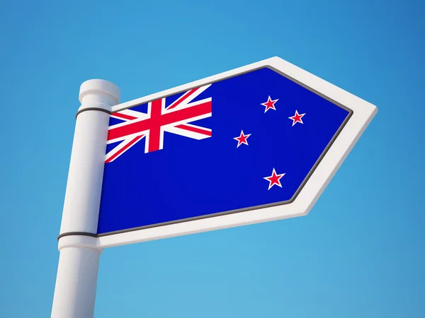 New Zealand Flag Sign — Stock Photo, Image