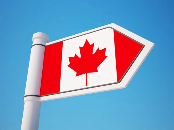 加拿大国旗标志 — 图库照片