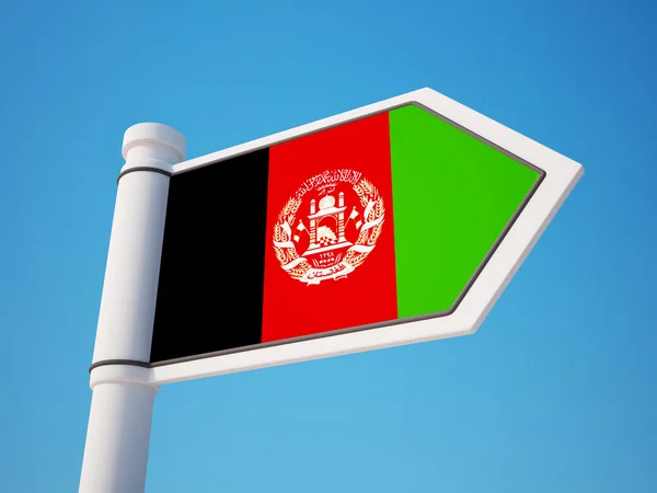 Afghanistan vlag teken — Stockfoto