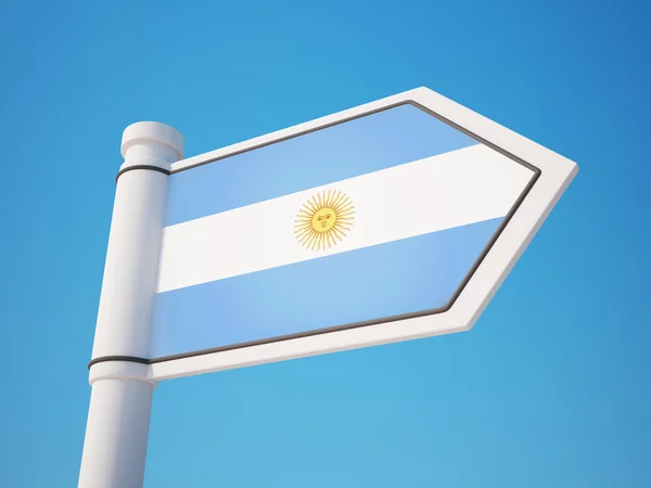 Signo de bandera de Argentina — Foto de Stock