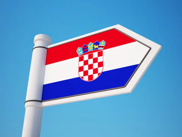 Signo de bandera de Croacia — Foto de Stock