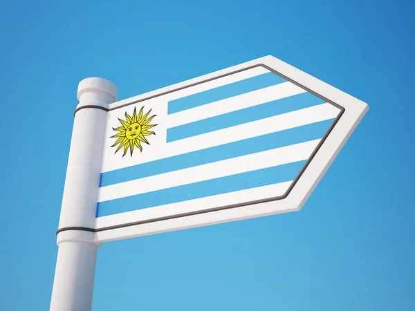 Signo de bandera de Uruguay —  Fotos de Stock