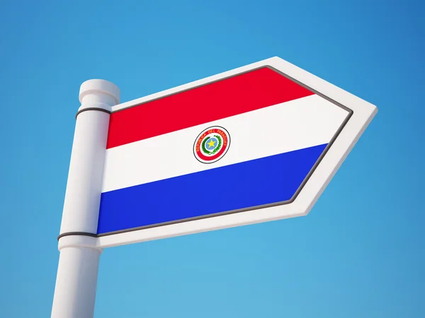 Sinal de bandeira do Paraguai — Fotografia de Stock