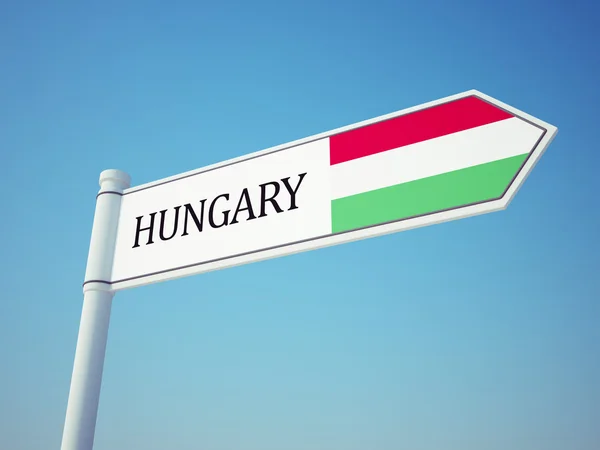 Hungary Flag Sign — Stock Photo, Image