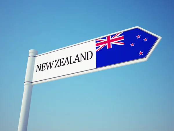 Знак флага Новой Зеландии — стоковое фото