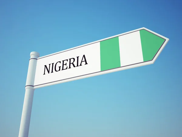 Nigeria Drapeau signe — Photo