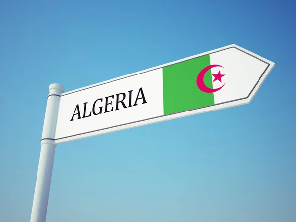 Αλγερία σημαία σημάδι — Φωτογραφία Αρχείου