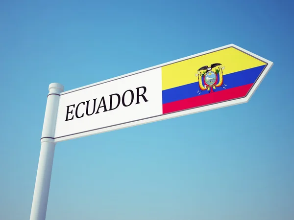 Ecuador vlag teken — Stockfoto