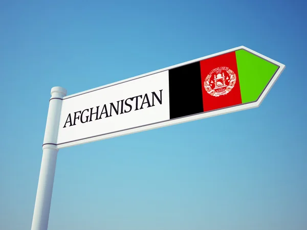 Afghanistan vlag teken — Stockfoto