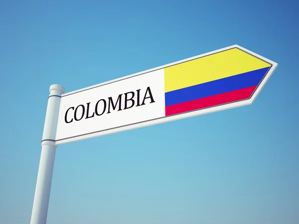 Colombia vlag teken — Stockfoto