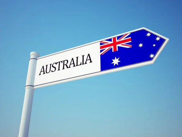 Αυστραλία σημαία σημάδι — Φωτογραφία Αρχείου