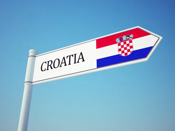 Hırvatistan bayrağı işareti — Stok fotoğraf