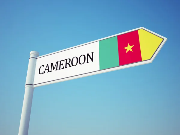 Cameroon Flag Sign — Stock Photo, Image