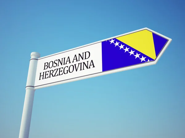 Bosnien och Hercegovinas flagga tecken — Stockfoto