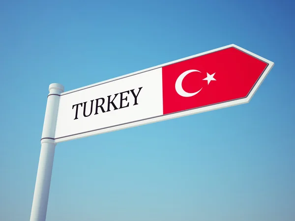 Turkey Flag Sign — Stock Photo, Image