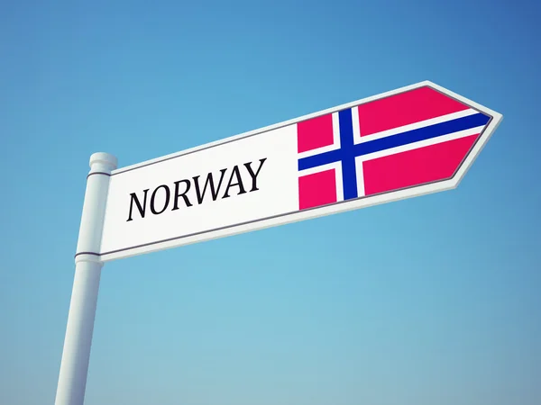 Signo de bandera de Noruega —  Fotos de Stock