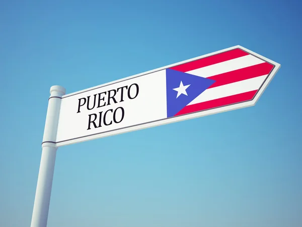 Znak flaga Portoryko — Zdjęcie stockowe